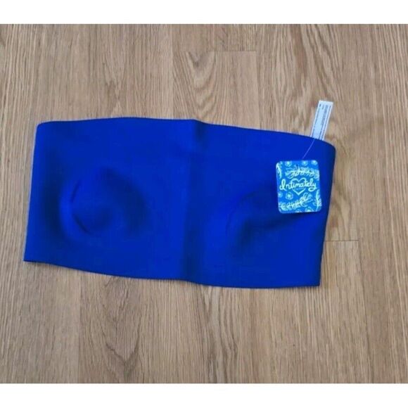 Free People Bralette Womens Small Blue Nina Bandeau Stretchy Strapless NEW - Picture 5 of 5